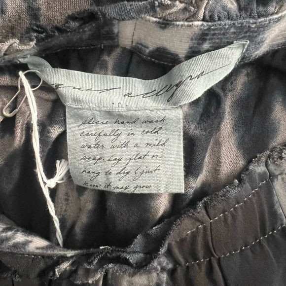 Raquel Allegra Black Gray Tie Dye Layered Skirt Size 0‎ / US XS - Picture 10 of 12